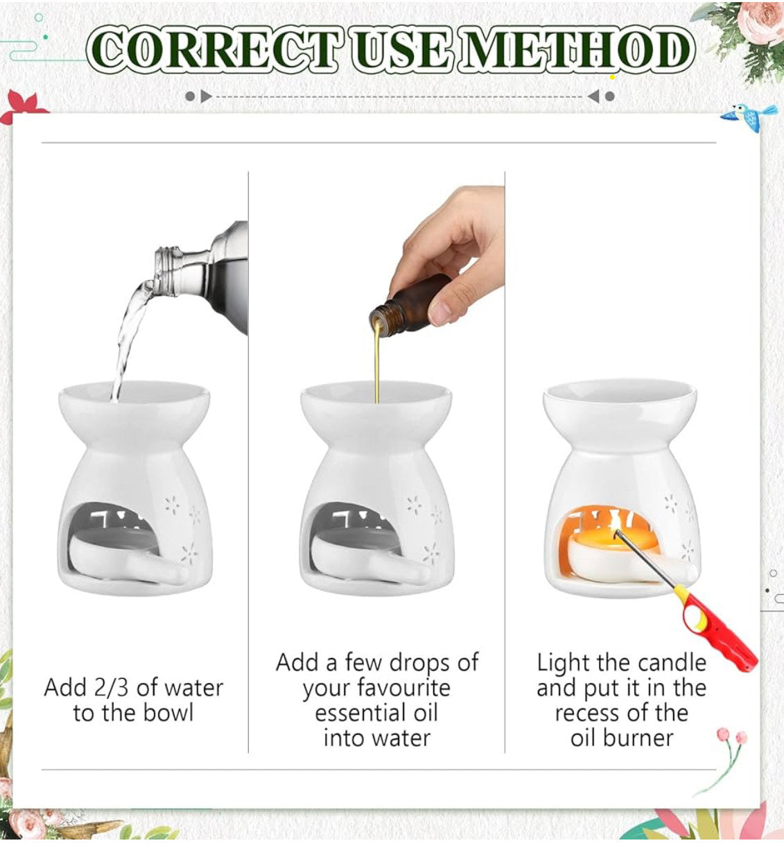 Ceramic Wax Melter & Oil Warmer